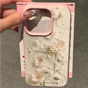 Floral Phone Case with Pink Accents